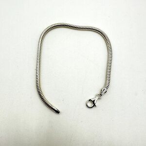 ~7.25" Italy, sterling silver Stamped, 3mm snake chain bracelet!